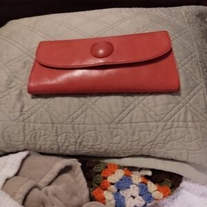 HOBO Red Leather Clutch